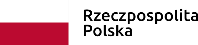 Flaga Polski z napisem Rzeczpospolita Polska